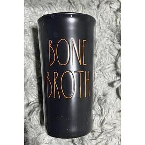 🔥Rae Dunn Bone Broth Halloween Travel Mug Black and Orange New in Box🔥